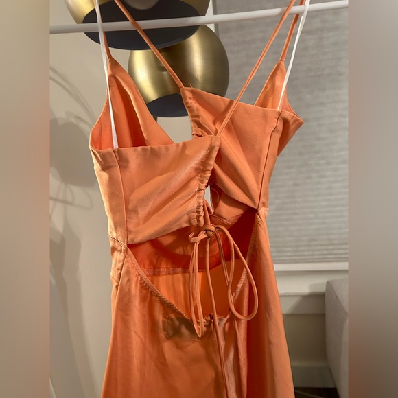 STARTED WITH A KISS MIDI DRESS ORANGE - Picture 8 of 9